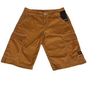 True Religion Cargo Shorts‎ Dark Khaki Men's Sz 30 (32x12) Utility Hiking Casual